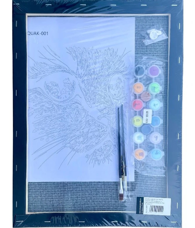 Malování na černé plátno - detail sady